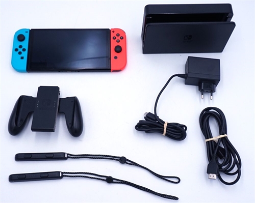 Nintendo Switch OLED - Komplet i æske - Konsol - SNR XTJ10876053161 (A Grade) (Genbrug)